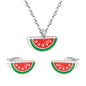 watermelon slice jewelry-steel