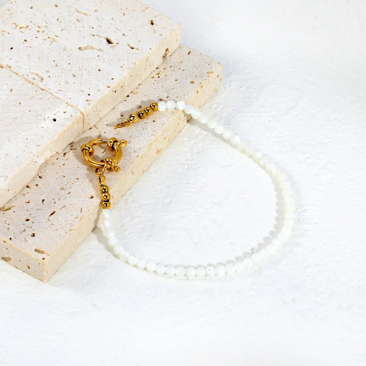 Boutique Jewelry Wholesale: Boho Pearl-Sheen Anchor Clasp Bracelets