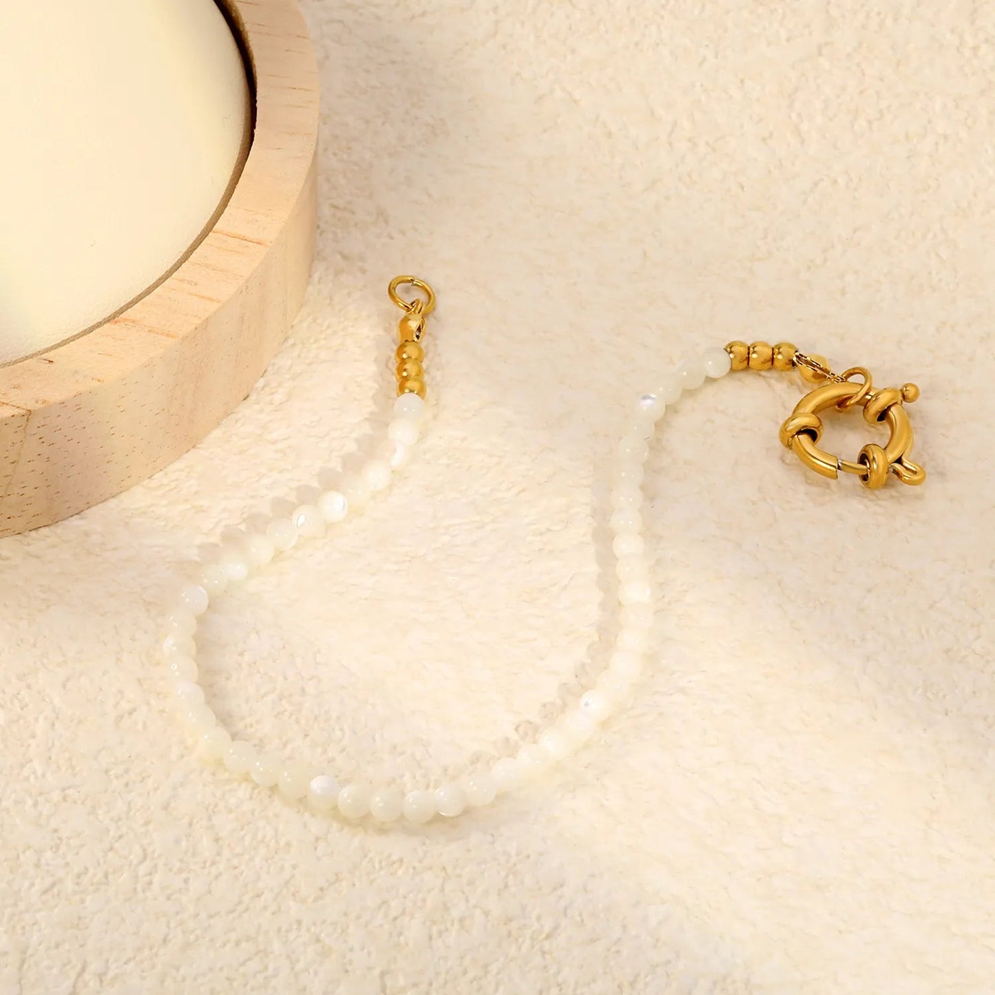 Boutique Jewelry Wholesale: Boho Pearl-Sheen Anchor Clasp Bracelets